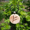 БРЕЛОК ДЕРЕВ'ЯНИЙ РУНА ФЕУ РУЧНА РОБОТА (KEYRING WOODEN FLEECE FEU HANDMADE)